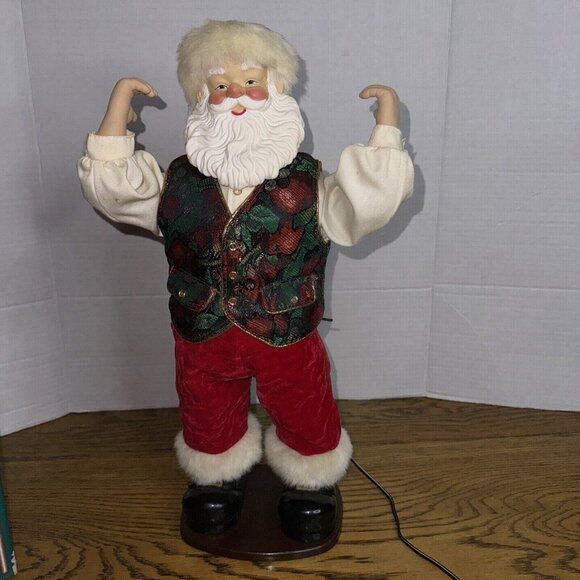 Rockin Around the Christmas Tree Dancing Santa 16" 1999 Works Good - Picture 7 of 16